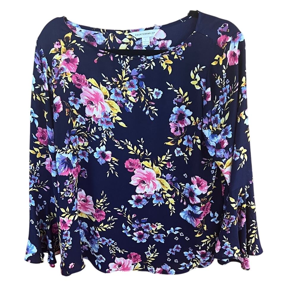 Counterparts Navy Floral Blouse